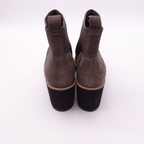 Eileen Fisher Quill Ankle Bootie Wedge Platform Rye Brown Knit Size 10 - Picture 5 of 8